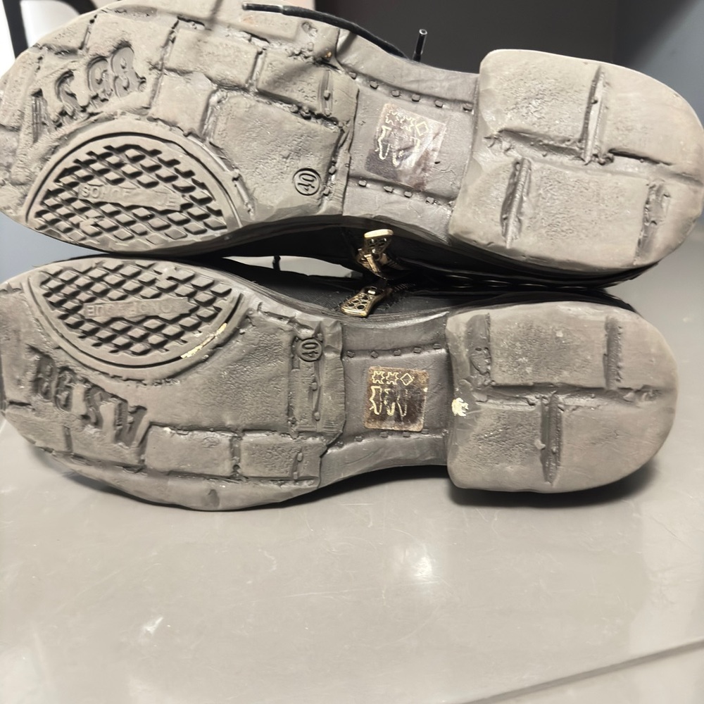 A.S.98 Black and Brown Combat Boots - Picture 4 of 7